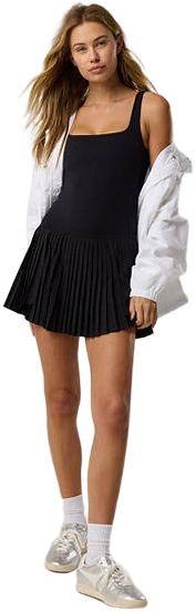 Aerie Offline You Serve Pleated Dress