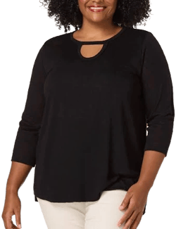 Solid Cutout Hacci Top