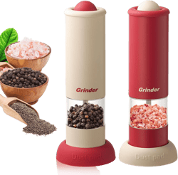 2 Pack Electric Salt and Pepper Grinder Set, Rechargeable Salt and Pepper Mills, Automatic Grinder with Adjustable Coarseness, One-Handed Operation
