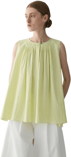 Pleated Cotton Top