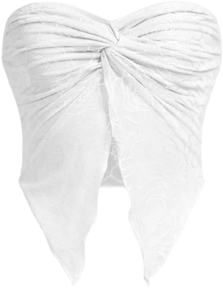 SHEIN Spring Twist Front Split Hem Tube Top