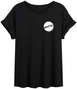 Mattel Women's Original Logo Pocket Oversized T-Shirt