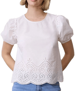 LC Lauren Conrad Puff Sleeve Popover