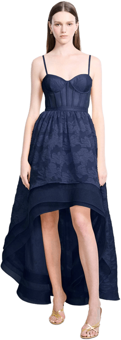 Women's High-Low Organza Tulle Evening Gown