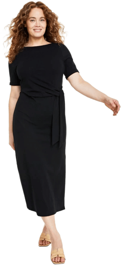 On 34th Women's Crewneck Wrap Tie Dress