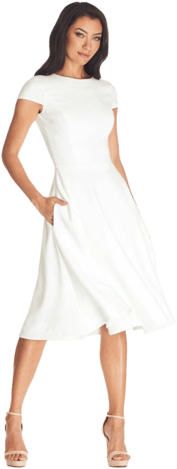 Dress the Population Women's Livia Fit & Flare Midi Dress
