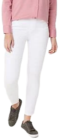 Martha Stewart Martha Stewart Knit Denim Ankle Jeans W/ Zipper Detail