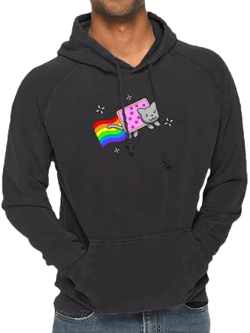 Artistshot Nyan Cat Rainbow Vintage Hoodie