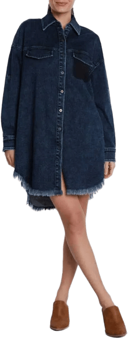 Wash Lab Denim Women's Denim Mini Shirtdress