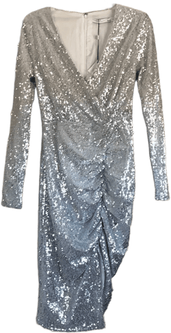 Byegreis Dresses | Byegreis - Silver Sequin Party Dress - S | Color: Silver | Size: S | Aggienb07's Closet