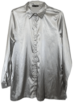 Silk Style Oversize Button Up Shirt