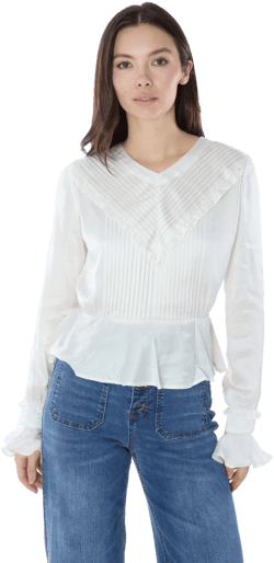 Demeter Pleated Silk Blouse