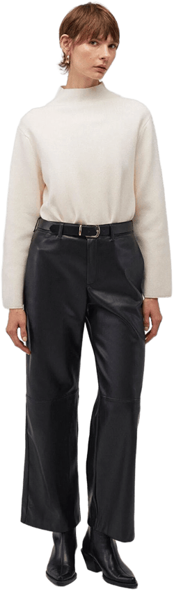 Mavi Women's Faux Leather Wide Leg Pants