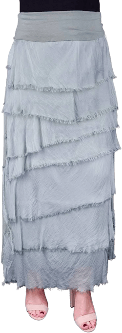 Elisa Silk Ruffle Skirt