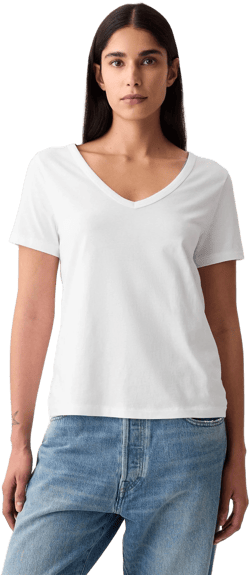 Organic Cotton Vintage V-Neck T-Shirt