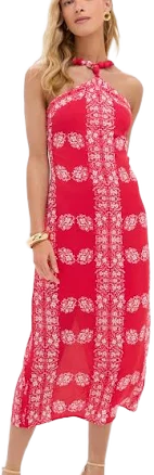 Hyacinth House Red Floral Wauwinet Maxi Dress