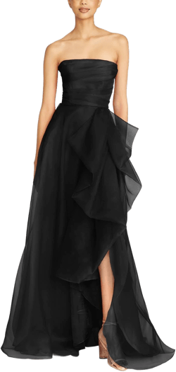 Theia Women's Teresa Draped Strapless Gown