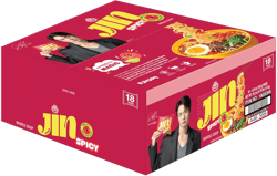 OTOKI Jin Ramen, BTS Jin & JIN RAMEN edition, Authentic Korean Instant Noodles, Rich and Savory Beef Broth, Quick and Easy Meal 4.23 oz x 18 Pack (1 Box) (PACK OF 18, SPICY)