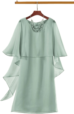 Charisma Chiffon Capelet Dress