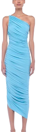 Norma Kamali Women's Diana One-Shoulder Ruched Stretch-Jersey Evening Gown
