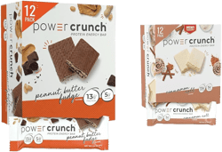 Power Crunch Protein Wafer Bars, High Protein Snacks, Peanut Butter Fudge, 1.4 Ounce (12 Count) and Cinnamon Roll, 1.4 Ounce (12 Count)