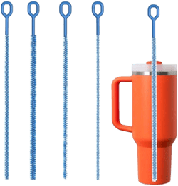 Heavy Duty Straw Cleaner Brush 12.6 Inch Full Bristles Coverage 4Size And Ergonomic Grip Handle For Tumbler Sippy Cup Bottle And Tube (4 Pack)