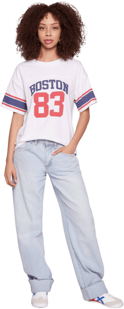 Women's Almost Famous Graphic Varsity T-Shirt
