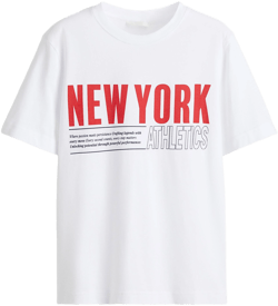 Ladies H&M White Printed T-Shirt