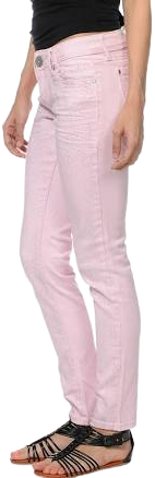Almost Famous Pink Novelty Skinny Jeans