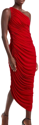 Norma Kamali Diana One-Shoulder Jersey Midi Dress