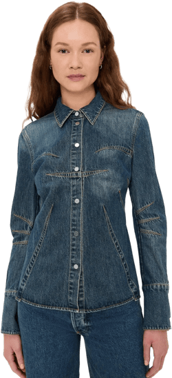 Helmut Lang Women's Apex Darted Denim Shirt