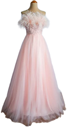 Wicked Glinda Peachy Pink Prom Evening Pageant Formal Ball Dress Gown