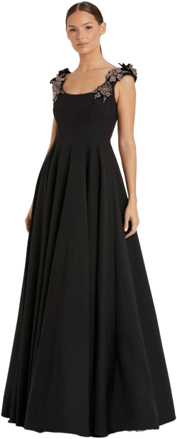 Ieena for Mac Duggal Women's Sleeveless Crepe Ballgown with