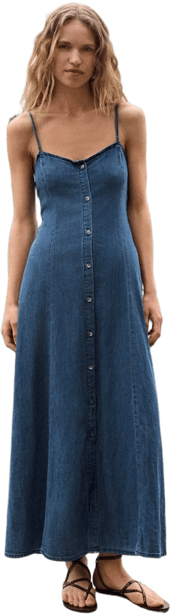 Z Supply Angel Eyes Denim Midi Dress