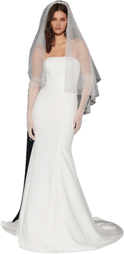 INA Sheer Strapless Back Wedding Dress