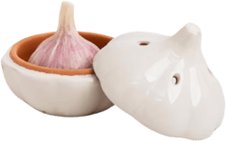 Ceramic Garlic Keeper Storage Jar: Garlic Keeper for Counter, Garlic Holder Storage Container with Breathable Holes, Kitchen Garlic Saver Storage Pod to Keep Garlic Cloves Fresh Longer