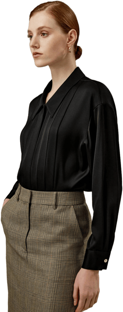 Lilysilk Women's Pleated Silk Blouse