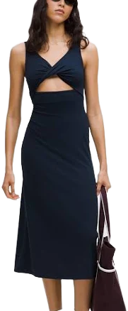 Lululemon Women's Nulu Twist-Front Midi Dress