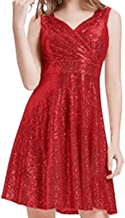 Sequin Flared Cocktail Dress