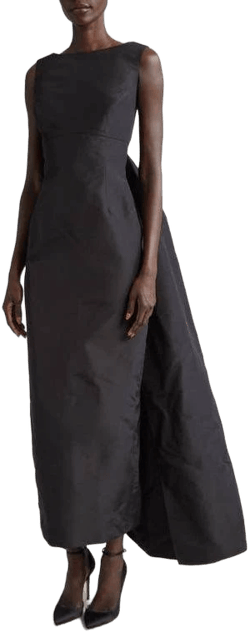 Oscar de la Renta Women's Watteau Silk Satin Gown
