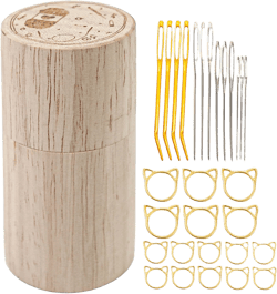 GEDOX Sewing Needle Holder, Wooden Needle Holder, Long Lasting Sewing Needle Tube, Embroidery Needles Container, Compact Sewing Needle Case, Needle Container Box For Mother's Day Birthdays And Crafty Person, JIKHUQ5Q5Q5DLRDNKP