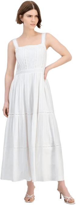 Embroidered Cotton Maxi Dress