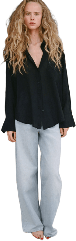 Zara Women's Oversized Gauze Shirt
