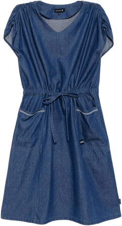 Sport B. by Agnès B. Women's V-Neck Organic Cotton Denim Dress