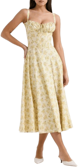 House Of Cb Women's Carmen Bustier Sundress Floral Print at Nordstrom