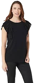Susan Graver Liquid Knit Pleated Top