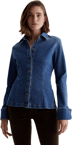 AG Women's Cheryl Fitted Denim Shirt
