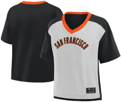 Fanatics Women's San Francisco Giants Oversized Race to Win V-Neck T-