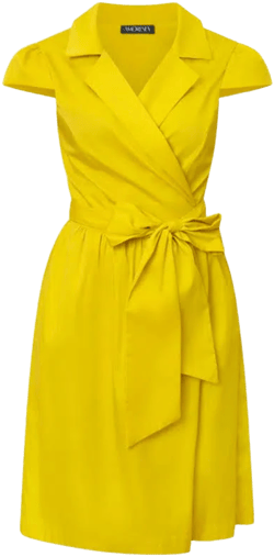 Amoresea Women's Cotton Wrap Dress with Pockets