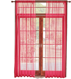 Tony's collection Hot Pink Sheer Curtains Short, Linen Textured Semi Sheer Fuchsia Sheer Curtains for Bedroom Living Room Women Girls Room Light Filtering(34x63 inch, Bright Rose, 2 Panels) Bright Rose 34"W x 63"L (Pack of 2)